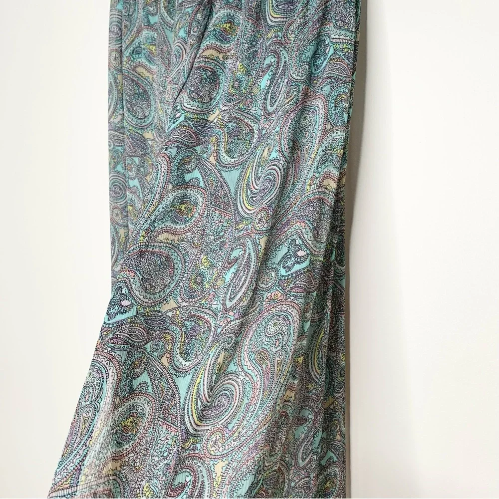 H&M Paisley Split Hem Cover Up Festival Maxi Skirt